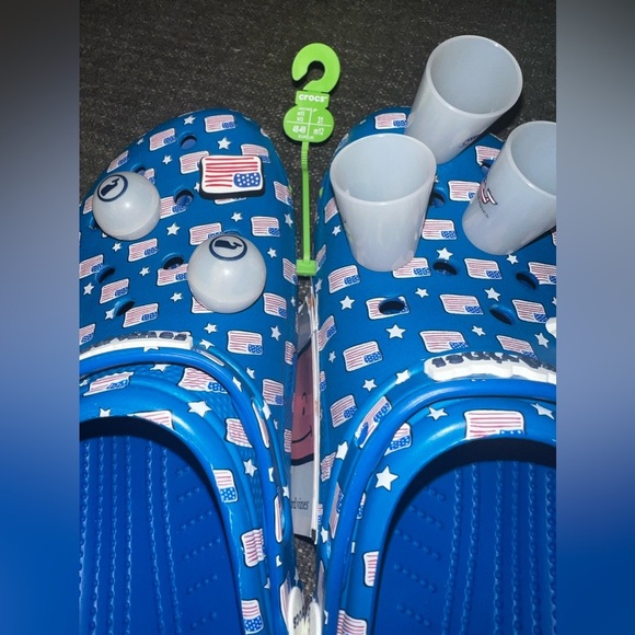 NWT Crocs - Classic Vineyard Vines Clogs Bright Cobalt Blue Mens sz 13 - Picture 12 of 13